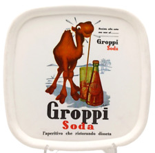 GROPPI SODA RARO VASSOIO PUBBLICITARIO VINTAGE DA COLLEZIONE