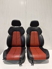 COPPIA SEDILI IN PELLE ROSSO E