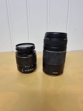 Lotto lavoro di 2 obiettivi Canon EF 75-300mm ed Efs 18 55mm, leggere bene 