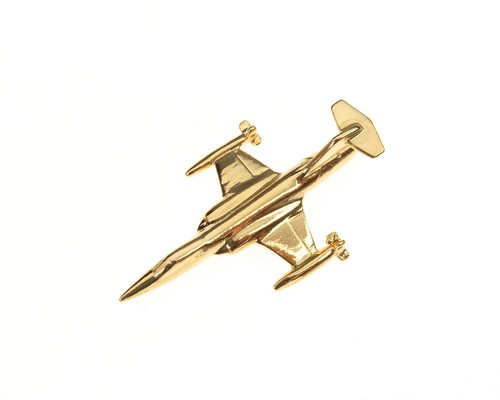 F104 starfighter gold tie pin - gold,