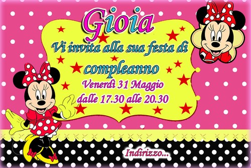 Invito digitale minnie - invito,