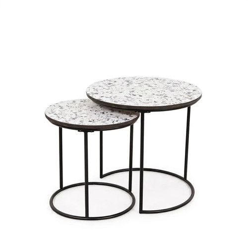 Set tavolini tondi design - 2,