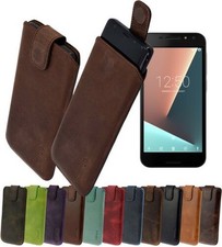 Esclusiva Vera Custodia In Pelle Per Smartphone Bumper Etui Vodafone Smart N8