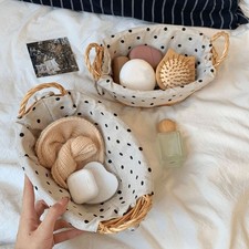 Cestini portaoggetti in rattan