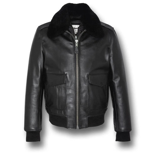 Giubbino pelle uomo schott - pelle,