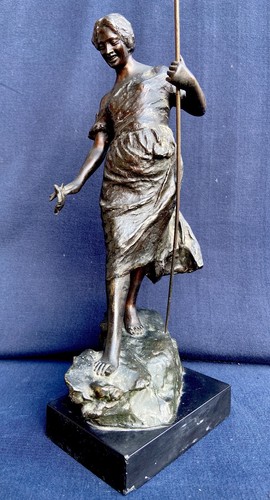 Scultura bronzo donna - bronzo,