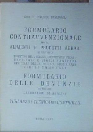 Formulario contravvenzionale - formulario,