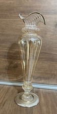 Vaso vetro ambrato soffiato