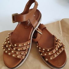 Sandali donna in vera pelle tinta cuoio n°37 Pierfrancesco Vincenti (USATI)