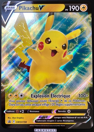 Carte pokemon pikachu - carte, v