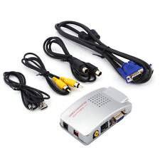 CONVERTER VIDEO VGA A TV Av, Rca, S-VIDEO Adattatore Convertitore  HDTV