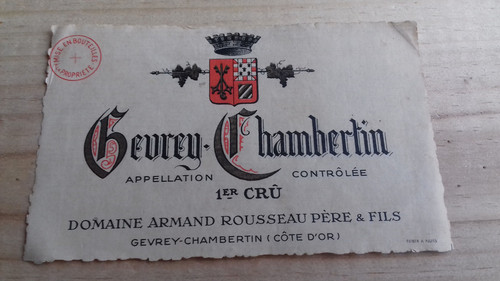 étiquette vin gevrey - étiquette,