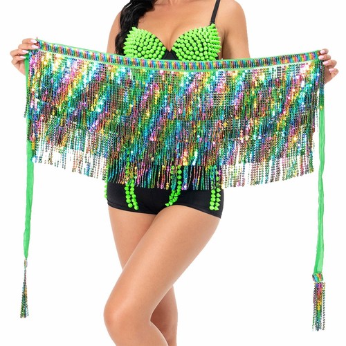 Gonna con nappe con paillettes