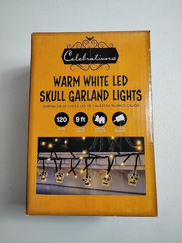 Ghirlanda teschio led bianco - teschio,