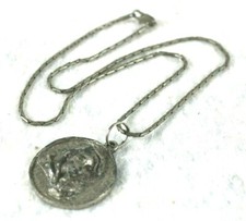 Madonna con Gesù Bambino Collana Pendaglio Vintage Pendente Piccolo Medaglione