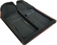 FIAT 600 D E - TAPPETO PAVIMENTO INTERNO PREFORMATO MOQUETTE NERA 2 ZERBINI