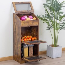 Pattumiera in legno per patate