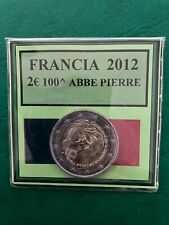 2 € comm. Francia  2012 -  100° ann.  nasc.  ABBE  PIERRE