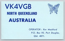 Ham Radio QSL VK4VGB Butterfly