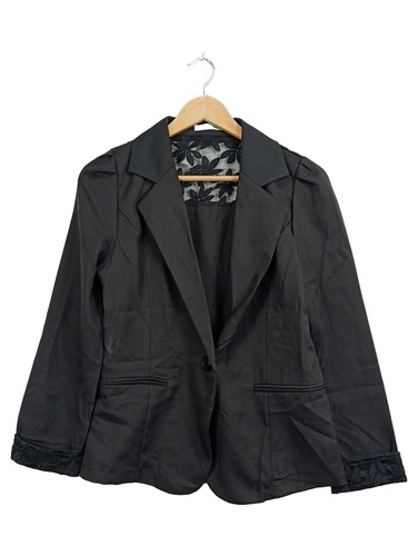 Blazer donna nero - blazer, ricamo