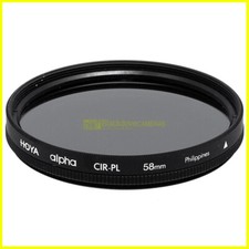 58mm Filtro polarizzatore Hoya Alpha per obiettivi a vite M58. Polarizing filter