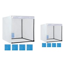 Cabina di verniciatura a spruzzo con tenda per porta in rete, tessuto Oxford in