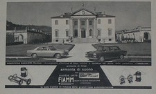 Advert Pubblicità 1963 LANCIA FLAMINIA COUPE' /FLAVIA - TROMBE FIAMM ROAD MASTER
