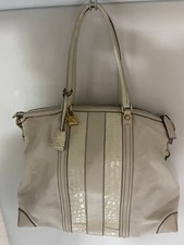 GUCCI Tote Bag Off White Gold