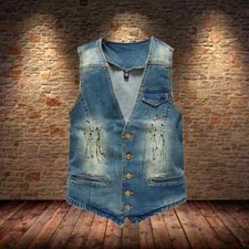 Gilet uomo denim senza maniche