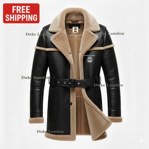 Cappotto lungo uomo - vera, pelle