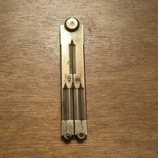 Compasso In Ottone Vintage Pieghevole