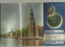 DEPLIANT GUIDA TURISTICA D' EPOCA  AMSTERDAM HOLLAND 