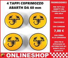 Tappi coprimozzo abarth giallo - coprimozzo,