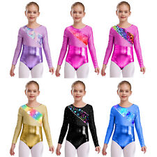 Body bambina figura pattinaggio body patchwork top tumbling costume danza