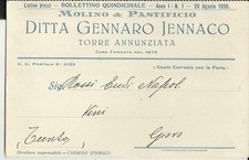 TORRE ANNUNZIATA - Lotto di 2 cartoline testatine pubblicitarie -aav1384-85