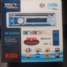 Boss Audio MR762BRGB stereo marino con telecomando Bluetooth AM/FM/CD/BT/USB Compat MP3