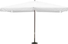 VivaGarden Ombrellone da Giardino P/C 3x4 in Poliestere e Legno m 3x4 Bianco