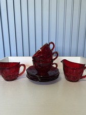 Set da tè vintage in vetro