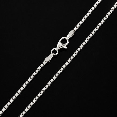 Collana catena box - catena, argento