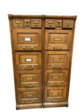 Mobile schedario in rovere tanti cassetti inizi del XX secolo