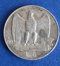 Italia 5 Lire in argento del