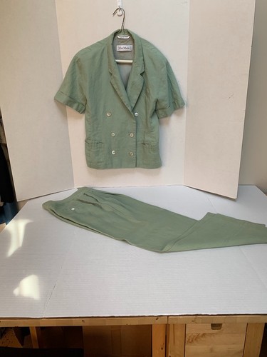 Suite pantaloni lino verde