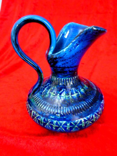 Vaso brocca ceramica blu