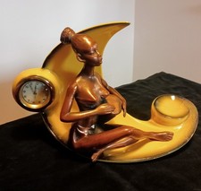 Orologio da tavolo con scultura ceramica - CORONETTI di CUNARDO