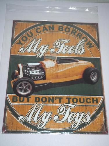 Targa latta hot rod scritta - in,