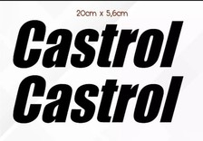 KIT 2 adesivi CASTROL Personalizzabili 20CM  MOTOCROSS MOTO AUTO olio