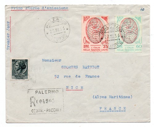 1956 busta lettera giorno - ,