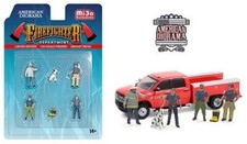 Firefighters set personaggi vigili del fuoco scala 1:64 American Diorama LIMITED IMBALLO ORIGINALE NUOVO