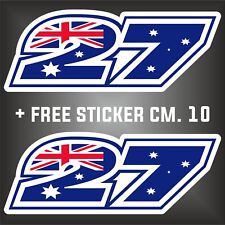 adesivo NUM. 27 stoner moto car sticker aufkleber + 1 FREE STICKER CM. 10