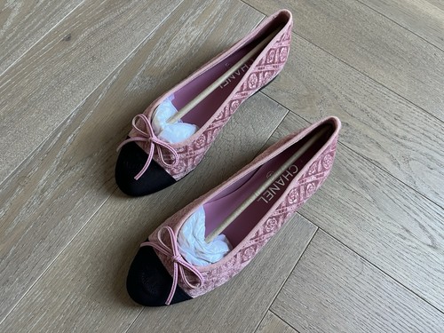Ballerine chanel rosa velluto - ballerine,